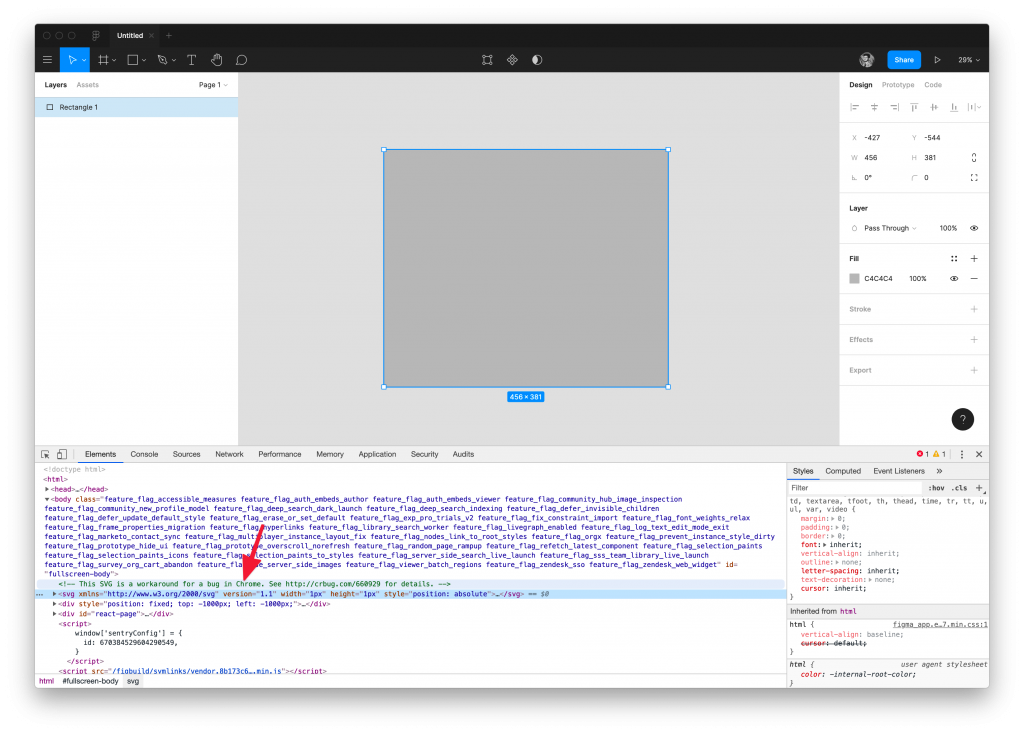 Figma running in a browser, with design panels and files visible.