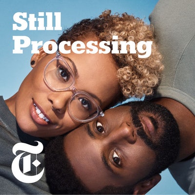 Still Processing podcast artwork featuring its two hosts.